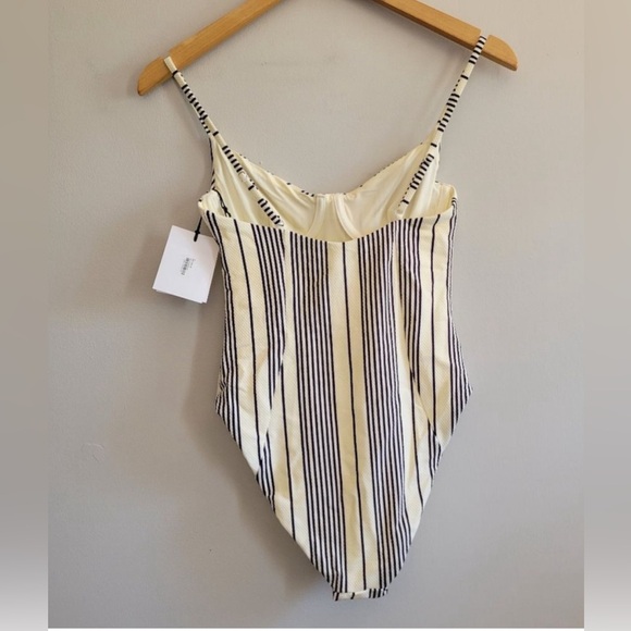 NWT Onia Isabella Pique One Piece Striped Swimsuit - Picture 4 of 8
